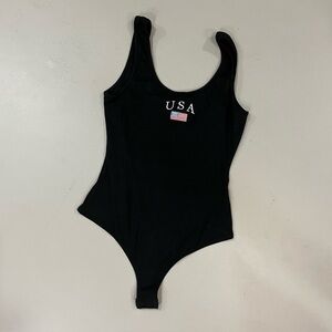 USA Black Body Suit